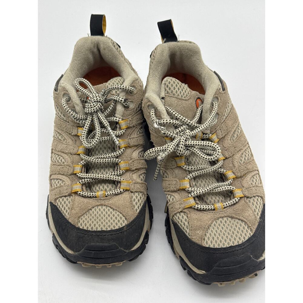 Merrell Moab Ventilator Hiking Shoes Women's 6.5 Taupe Leather Mesh Vibram Trail - Picture 2 of 3